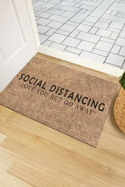 Social Distancing kapı paspası
